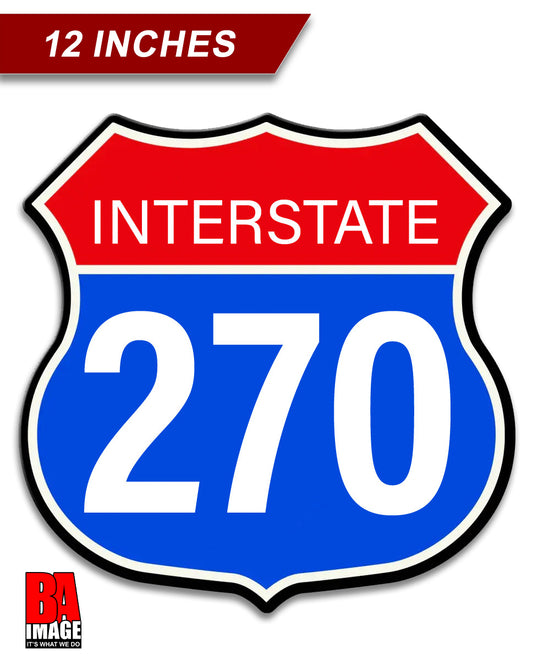 12 inch INTERSTATE 270 Metal Sign