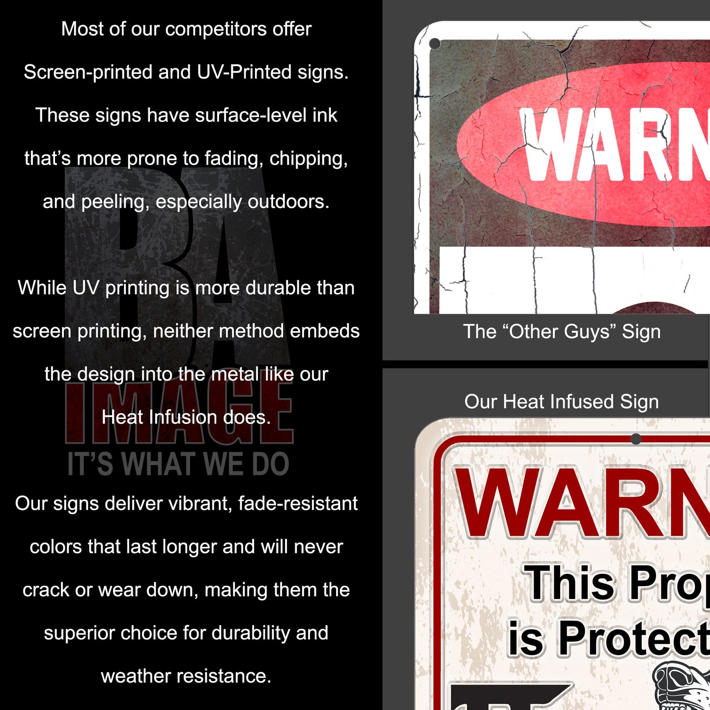 Pug DogFather Sign – Funny Beware of Dog Sign – Guard Dog Warning – Pug Lover Gift – Metal Security Yard Sign for Home, Patio, or Kennel