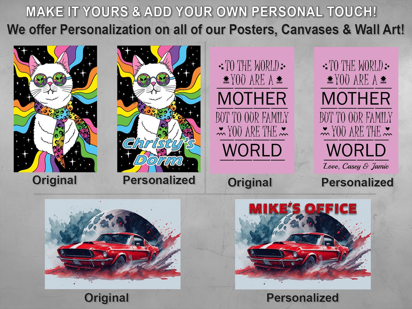 Angry Moddy Cat Poster - High-Quality Print | Multiple Sizes | Optional Adhesive Backing | Unframed | Personalization Available