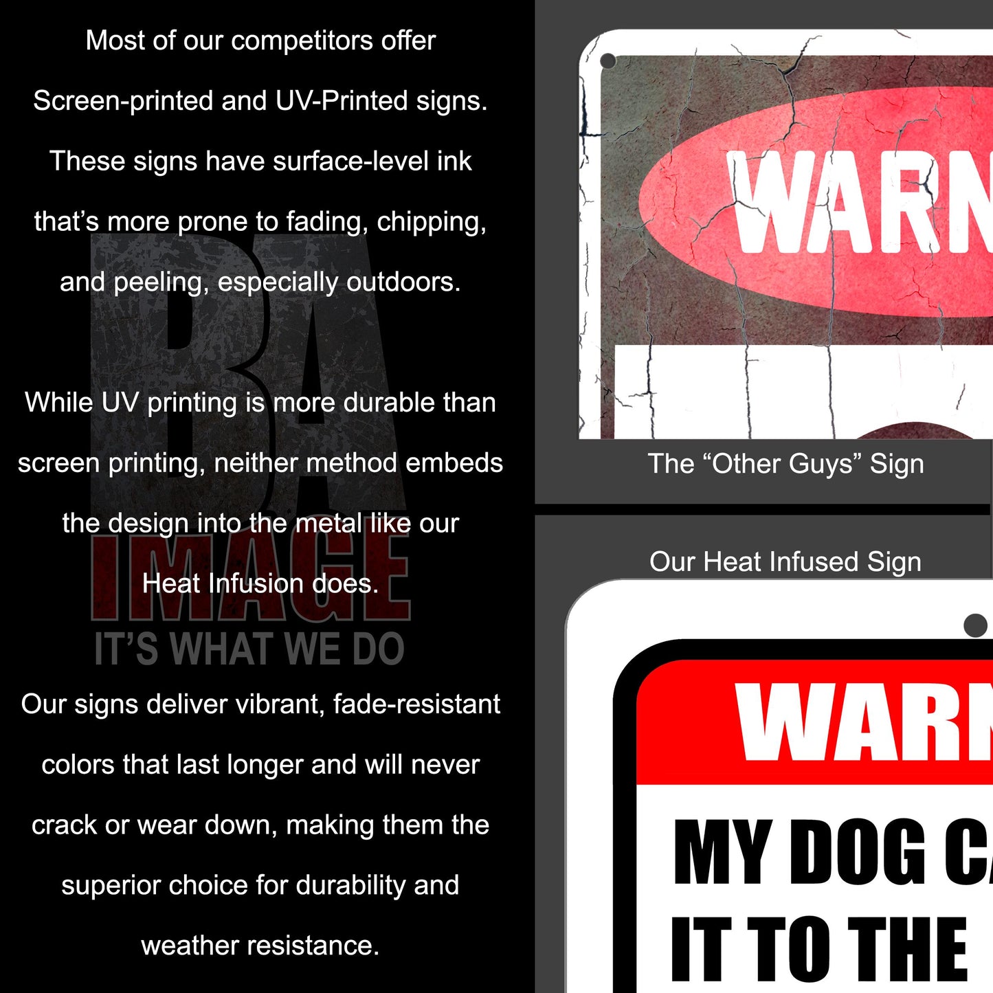 WARNING Pit Bull Fence Sign – Funny No Trespassing Guard Dog Sign – 9x12 or 12x18 Aluminum Metal Sign for Yard, Gate, or Property Protection